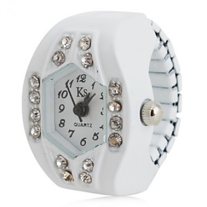 алмаз женщин гуманоида стиль сплава аналоговые кварцевые часы кольцо (разных цветов)