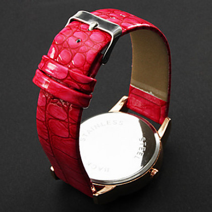 Алмазный женские набора PU Кварцевый Модные наручные часы (разных цветов)