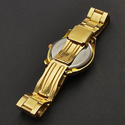 Аналоговые кварцевые наручные часы унисекс из стали &quot;под золото&quot; (разные цвета)