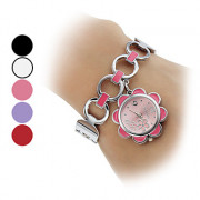 Аналоговые кварцевые женские часы браслет сплава (разных цветов)