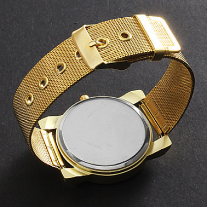 Аналоговые кварцевые женские Mesh Золотой стальной ленты наручные часы (разных цветов)