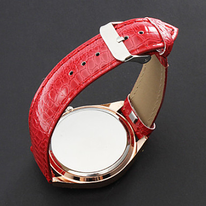 Аналоговый PU женщин кварцевые наручные часы (разных цветов)