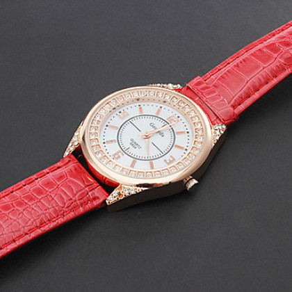 Аналоговый PU женщин кварцевые наручные часы (разных цветов)