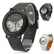бабочка женщин дизайн пу аналоговые кварцевые наручные часы (разных цветов)