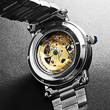 Бабочка женщин Стиль серебряный циферблат Сталь Аналоговый Авто-механические наручные часы (разных цветов)