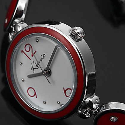 Белый циферблат женские сплава аналоговые кварцевые часы браслет (разных цветов)