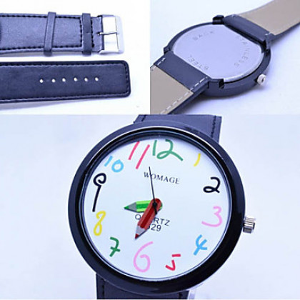 Большое число женщин о Dial PU Группа Кварцевые аналоговые наручные часы (разных цветов)