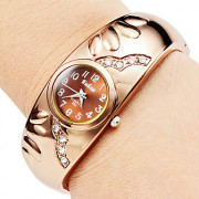 Браслет женский стиль аналоговые кварцевые часы сплава (бронза)