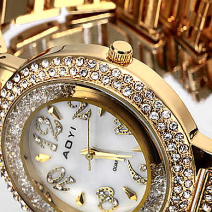 бусы качения женские алмазов стальной ленты кварцевые аналоговые часы браслет (разные цвета)
