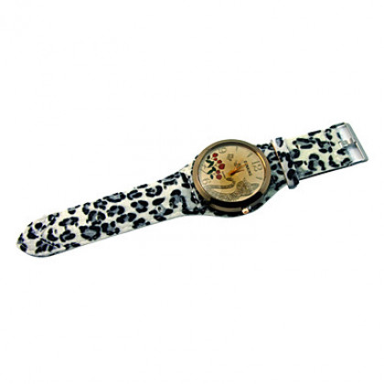 Cat женский леопардовый дизайн PU Группа Аналоговые кварцевые наручные часы