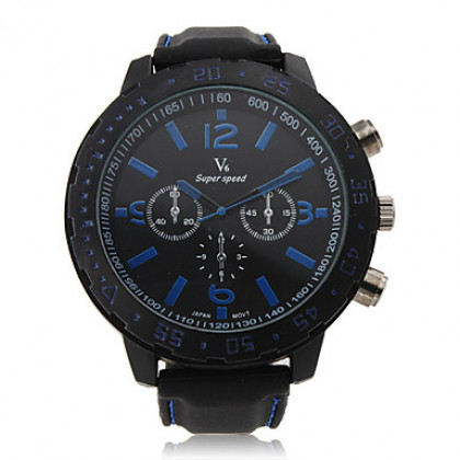 Черные часы с силиконовым браслетом