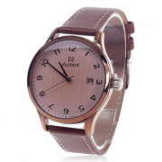Daybird 3796 Женские кварцевые наручные часы W / арабскими цифрами Масштаб / Простой календарь - коричневый + кофе