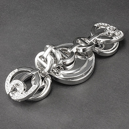 Diamante женщин круглый циферблат кольца Группа Кварцевые аналоговые часы браслет (разных цветов)