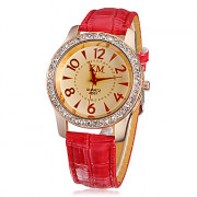 Diamante женский набор PU Группа Кварцевые аналоговые наручные часы (разных цветов)