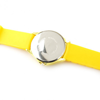 диапазон силикона современного металла набрать моды кварца женщин мужчин случайные часы - желтый