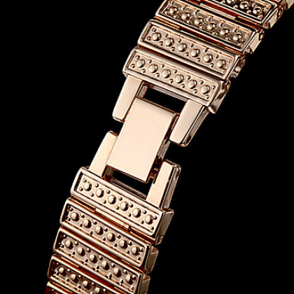 Двухместный Diamante Женские площади набора Сплав группы Кварцевые аналоговые наручные часы (разных цветов)