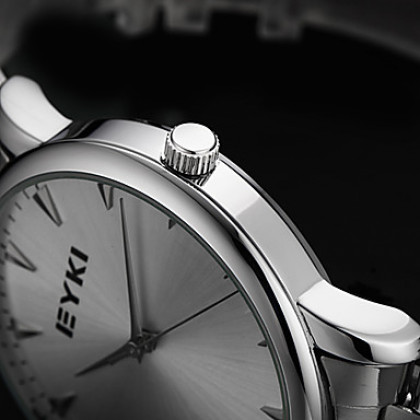 Eyki мужская простой круглый циферблат стальной ленты кварцевые аналоговые наручные часы (разные цвета)