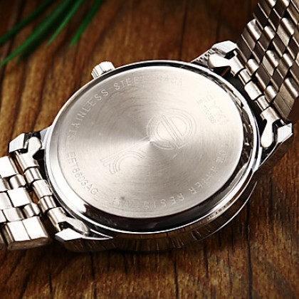 Eyki мужская простой круглый циферблат стальной ленты кварцевые аналоговые наручные часы (разные цвета)
