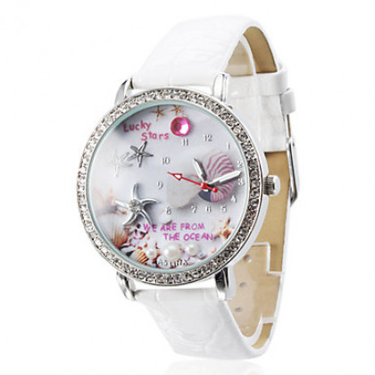 Fashional Стиль женского PU аналоговые кварцевые наручные часы (разных цветов)