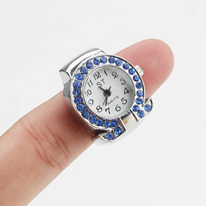 греческой буквой ω женщин дизайн сплава аналоговый кольцо кварцевые часы (разных цветов)