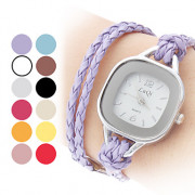 Изящные аналоговые кварцевые женские часы (разные цвета)
