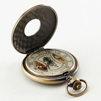 Карманные механические часы в бронзовом футляре