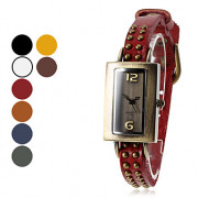 Кожа Женские аналоговые кварцевые наручные часы (разных цветов)