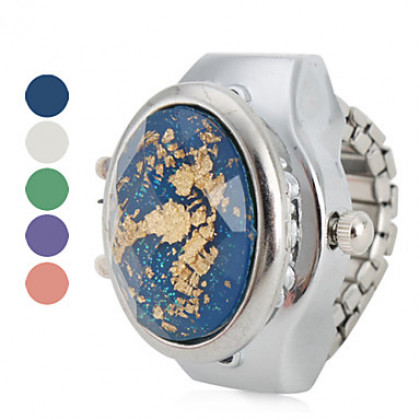 кристалл женщин сияющий эффект стиле сплава аналоговые кварцевые часы кольцо (разных цветов)