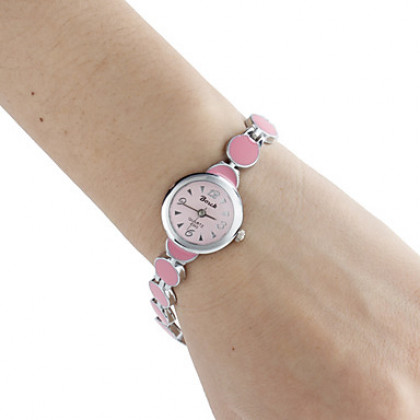 Круг женский стиль сплава аналоговые кварцевые часы браслет (разных цветов)