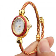 кварцевые часы с металлическим ремешком часов веревку - белое лицо