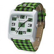 Кварцевые часы с полиуретановым ремешком (зеленые)