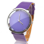 Кварцевые элегантные часы с фиолетовым ремешком