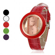 Кварцевые женские Аналоговые PU наручные часы (разных цветов)