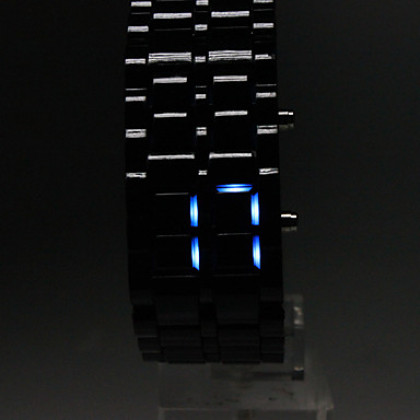 лава стиль синей светодиодной безликих наручные часы - синий