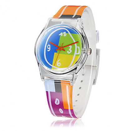 Little Round женский набор красочных Группа Кварцевые аналоговые наручные часы (разных цветов)
