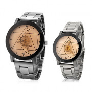 Механизм пары рук Pattern стали аналоговые кварцевые наручные часы (разные цвета Dial)