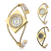 металлический женский аналоговые кварцевые часы браслет (разных цветов)