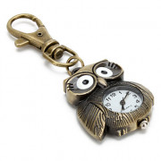 милая сова унисекс сплава аналоговые кварцевые часы брелок (бронза)