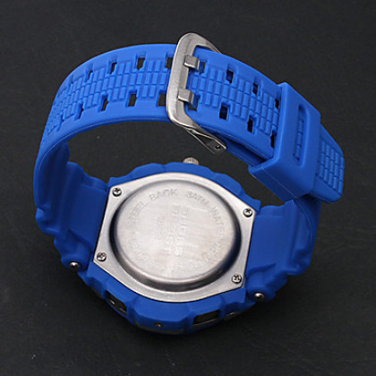 Многофункциональные часы унисекс с резиновым ремешком (разные цвета)