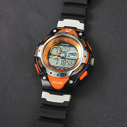 Многофункциональный Мужская аналого-цифрового набора металлический каркас Резиновая лента Кварцевые наручные часы LCD (разных цветов)