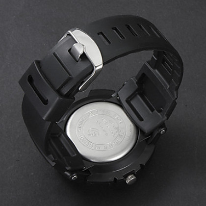 Многофункциональный Мужская аналого-цифрового набора Резиновая лента Кварцевые наручные часы LCD (разных цветов)