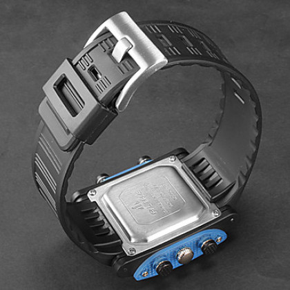 Многофункциональный Мужская аналого-цифрового площади набора Резиновая лента Кварцевые аналоговые наручные часы (разных цветов)