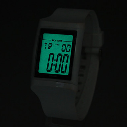 Многофункциональный Прямоугольник мужские светодиодный цифрового набора Rubber Band наручные часы (разных цветов)