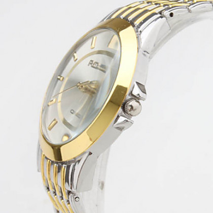 Модные аналоговые часы для нее и для него (серебристые и золотистые)