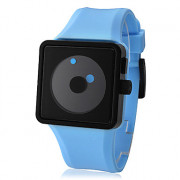 Модные часы с силиконовым ремешком (синие)