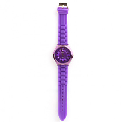 модные кварцевые наручные часы с фиолетовым группы силиконовой