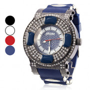Модный мужской большой набор Стиль Силиконовый Аналоговые кварцевые наручные часы (разных цветов)