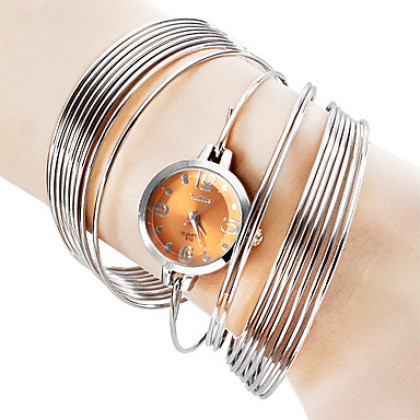 Модное Pattern Женские стали аналоговые кварцевые часы браслет (разных цветов)