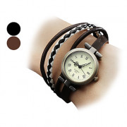 Модное Стиль PU женщин кварцевые аналоговые часы браслет (разных цветов)