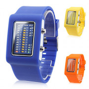 мужчин и женщин многофункциональные силиконовые цифровой светодиодный наручные часы с часами случае (разных цветов)